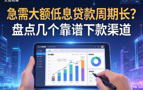 急需大额低息贷款周期长？盘点几个靠谱的下款渠道