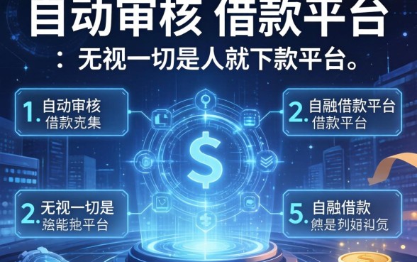 自动审核的借款平台有哪些，细致阐述五个无视一切是人就下款平台
