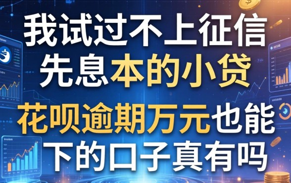 我试过不上征信先息后本的小贷，花呗逾期万元也能下的口子真有吗
