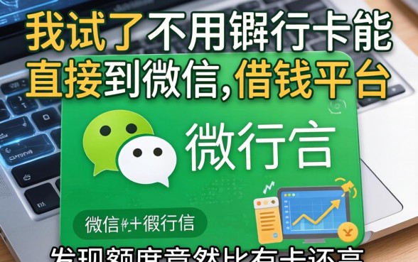 我试了不用银行卡能直接到微信的借钱平台，发现额度竟然比有卡还高