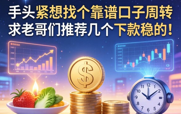 手头紧想找个靠谱口子周转，求老哥们推荐几个下款稳的！