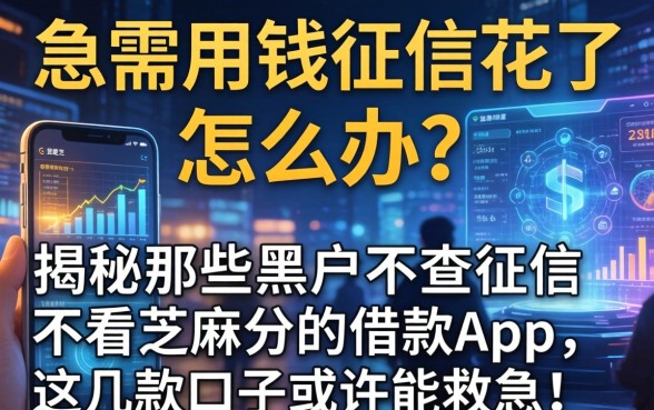 急需用钱征信花了怎么办？揭秘那些黑户不查征信不看芝麻分的借款app，这几款口子或许能救急！