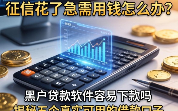 征信花了急需用钱怎么办？黑户贷款软件容易下款吗？揭秘五个真实可用的借款口子