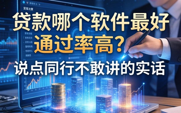 贷款哪个软件最好通过率高？说点同行不敢讲的实话