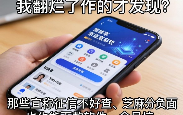 我翻烂了手机才发现，那些宣称征信不好查、芝麻分负面也能下款的软件，全是坑