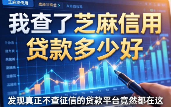 我查了芝麻信用贷款多少好，发现真正不查征信的贷款平台竟然都在这