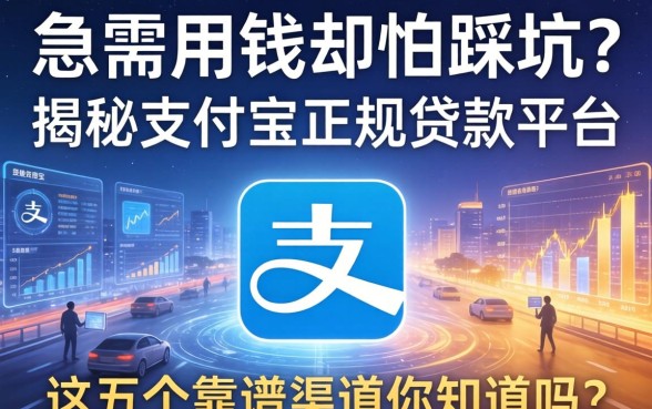 急需用钱却怕踩坑？揭秘支付宝正规贷款平台，这五个靠谱渠道你知道吗？