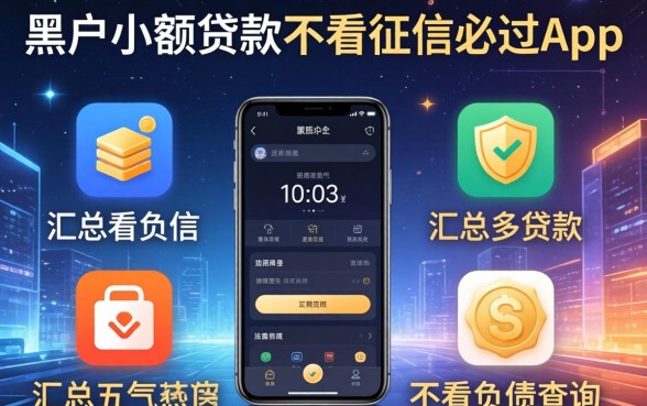黑户小额贷款不看征信必过app，汇总五个不看负债查询的app