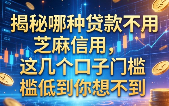 揭秘哪种贷款不用芝麻信用，这几个口子门槛低到你想不到