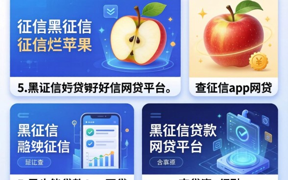 征信黑征信不好征信烂苹果不查征信app网贷，陈列5个黑征信也能贷款的网贷平台