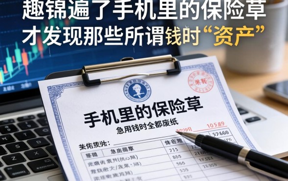 我翻遍了手机里的保险单，才发现那些所谓的“资产”在急用钱时全是废纸