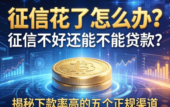 征信花了怎么办？征信不好还能不能贷款？揭秘下款率高的五个正规渠道