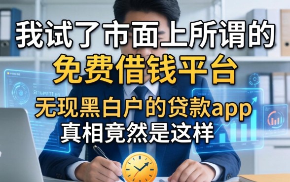 我试了市面上所谓的免费借钱平台，发现无视黑白户的贷款app真相竟然是这样
