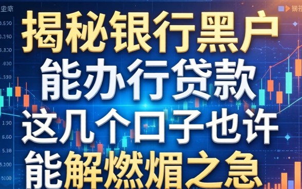 揭秘银行黑户能办的贷款：这几个口子也许能解燃眉之急