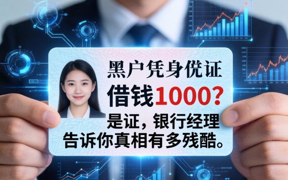 黑户凭身份证借钱1000？银行经理告诉你真相有多残酷