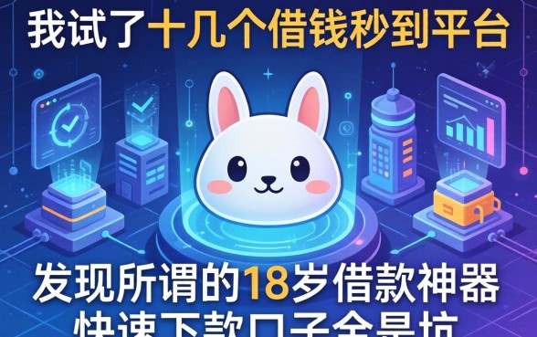 我试了十几个借钱秒到的平台，发现所谓的18岁借款神器快速下款口子全是坑