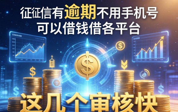 征信有逾期不用手机号可以借钱的平台，这几个审核快