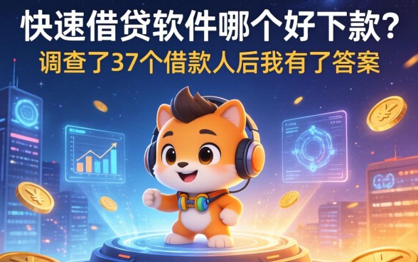 快速借钱软件哪个好下款？调查了37个借款人后我有了答案