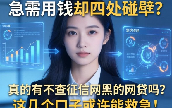急需用钱却四处碰壁？真的有不查征信网黑的网贷吗？这几个口子或许能救急！