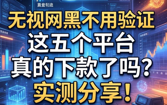 无视网黑不用验证，这五个平台真的下款了吗？实测分享！