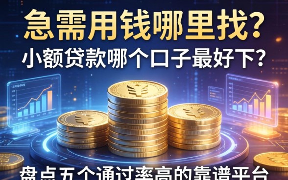 急需用钱哪里找？小额贷款哪个口子最好下？盘点五个通过率高的靠谱平台