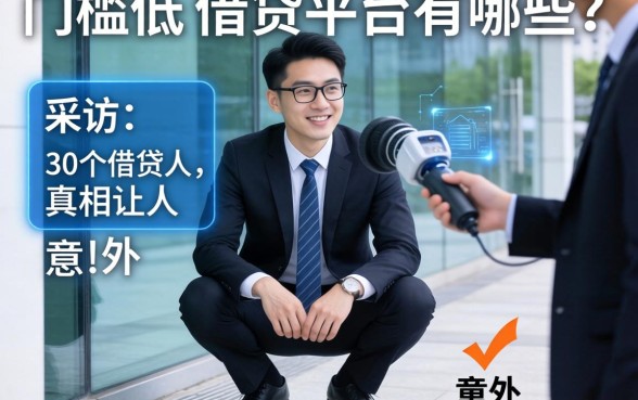 门槛低的借贷平台有哪些？我采访了30个借款人，真相让人意外