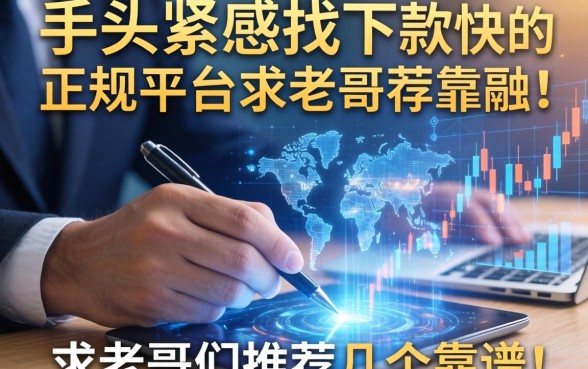 手头紧想找下款快的正规平台，求老哥们推荐几个靠谱的！