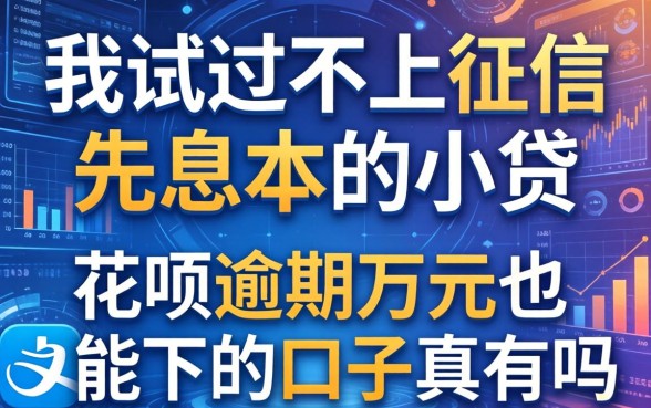 我试过不上征信先息后本的小贷，花呗逾期万元也能下的口子真有吗