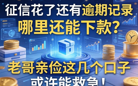 征信花了还有逾期记录，哪里还能下款？老哥亲测这几个口子或许能救急！