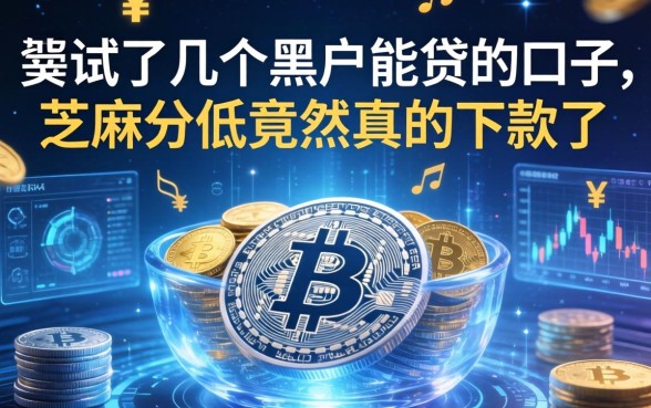 我试了几个黑户能贷的口子，芝麻分低竟然真的下款了