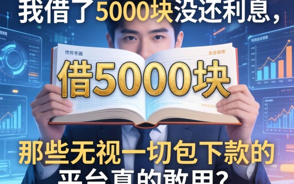 我借了5000块没还利息，那些无视一切包下款的平台真的敢用吗