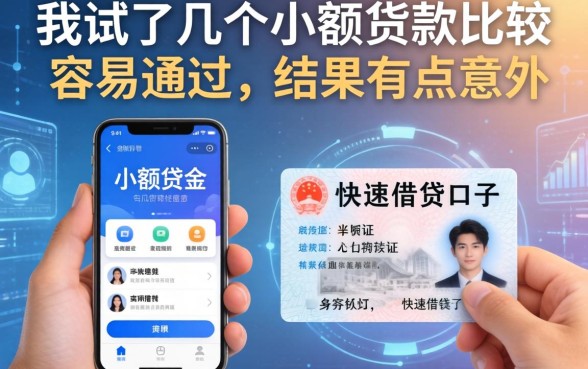 我试了几个小额贷款比较容易通过的手机和身份证快速借钱口子，结果有点意外