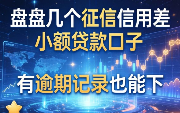 盘点几个征信信用差小额贷款口子，有逾期记录也能下