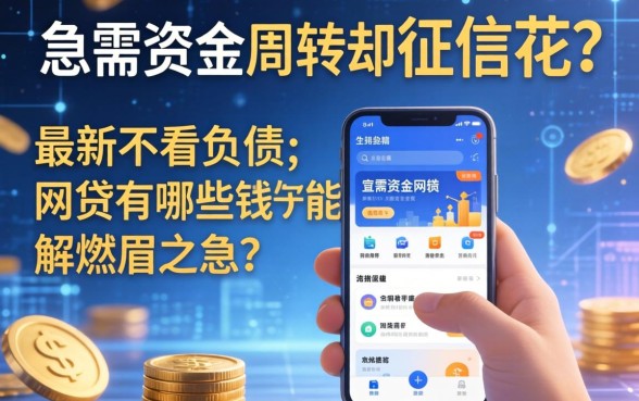 急需资金周转却征信花？最新不看负债的网贷有哪些软件能解燃眉之急？