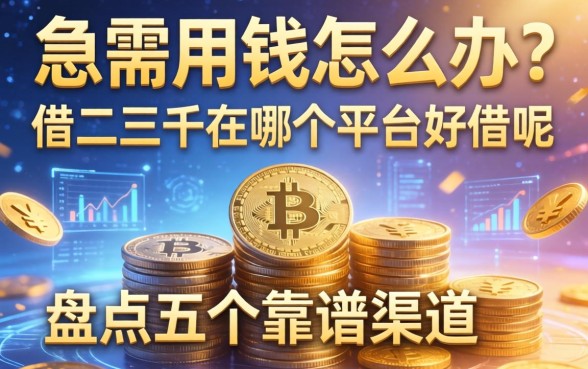 急需用钱怎么办？借二三千在哪个平台好借呢？盘点五个靠谱渠道