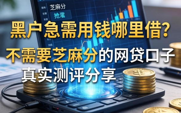 黑户急需用钱哪里借？不需要芝麻分的网贷口子真实测评分享