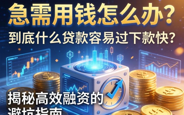 急需用钱怎么办？到底什么贷款容易过下款快？揭秘高效融资的避坑指南