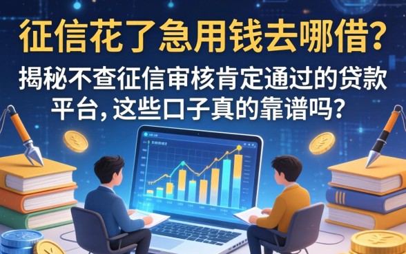 征信花了急用钱去哪借？揭秘不查征信审核肯定通过的贷款平台，这些口子真的靠谱吗？