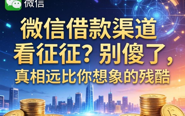 微信借款渠道不看征信？别傻了，真相远比你想象的残酷