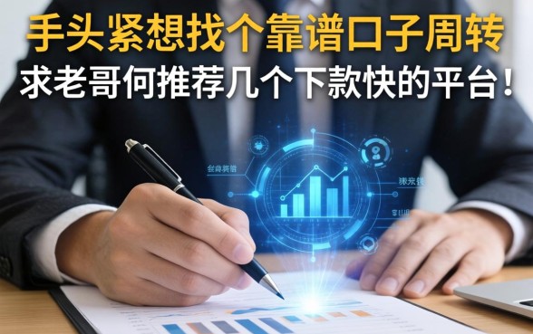 手头紧想找个靠谱口子周转，求老哥们推荐几个下款快的平台！