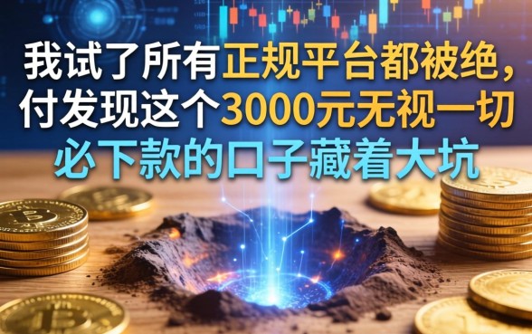 我试了所有正规平台都被拒，却发现这个3000元无视一切必下款的口子藏着大坑