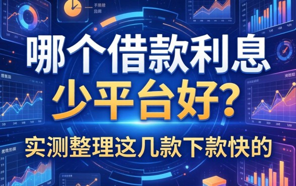 哪个借款利息少的平台好？实测整理这几款下款快的
