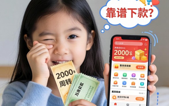 手头紧想借2000块周转，手机上哪个软件能靠谱下款？