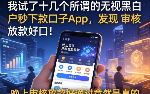 我试了十几个所谓的无视黑白户秒下款口子app，发现晚上审核放款好通过竟然是真的