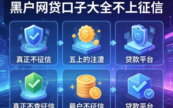 黑户网贷口子大全不上征信的，详尽说明五个真正不查征信的贷款平台