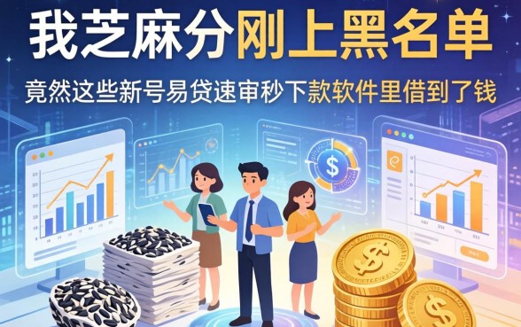 我芝麻分刚上黑名单，竟然在这些新号易贷速审秒下款软件里借到了钱