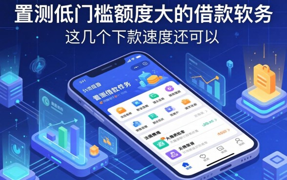 实测低门槛额度大的借款软件，这几个下款速度还可以
