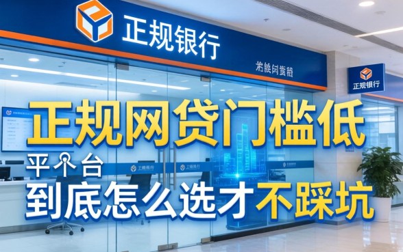 银行内部视角：正规网贷门槛低的平台到底怎么选才不踩坑