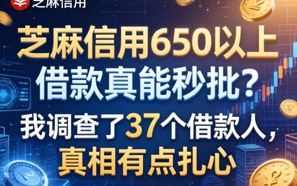 芝麻信用650以上借款真能秒批？我调查了37个借款人，真相有点扎心