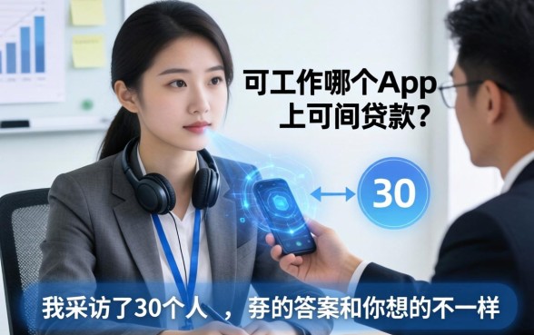 有工作在哪个app上可以贷款？我采访了30个人，答案和你想的不一样